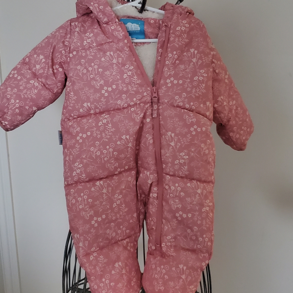 JAN & JUL Floral Pink Baby Snowsuit
